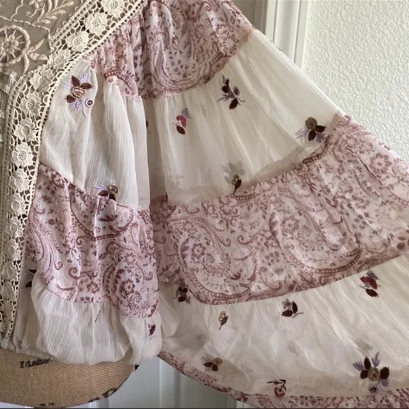 🦄UNICORN FIND🦄NWT Free People | Fiona Lace Peasant Blouse - Picture 8 of 14